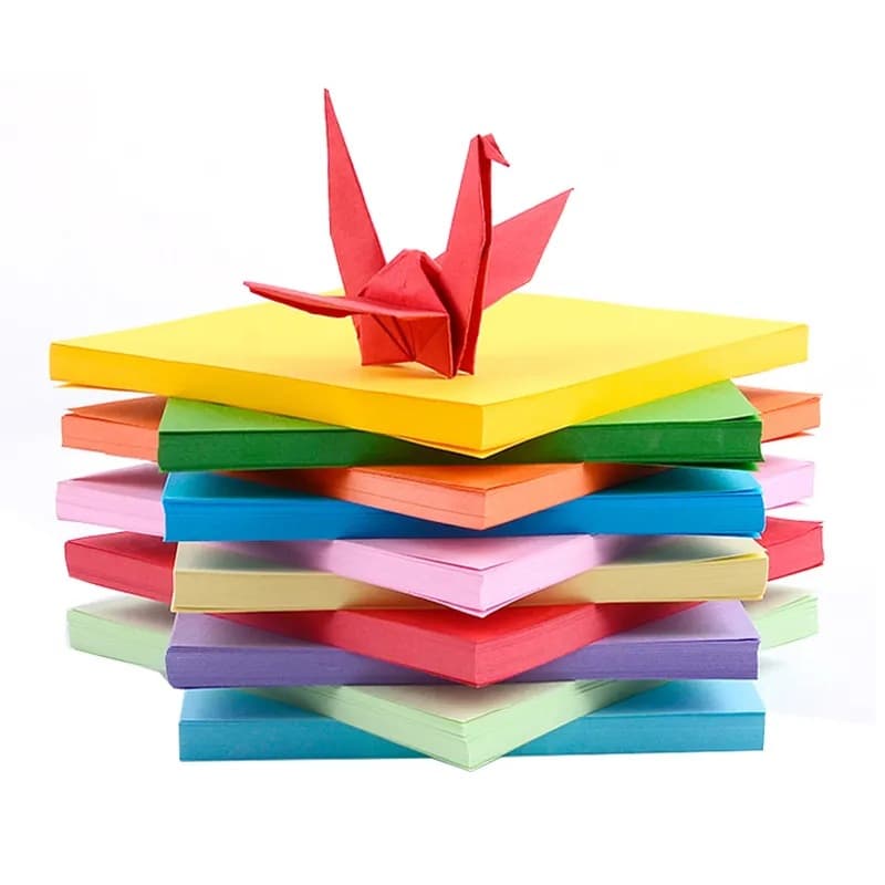 Square cardboard for students for kindergarten, origami, DIY 5