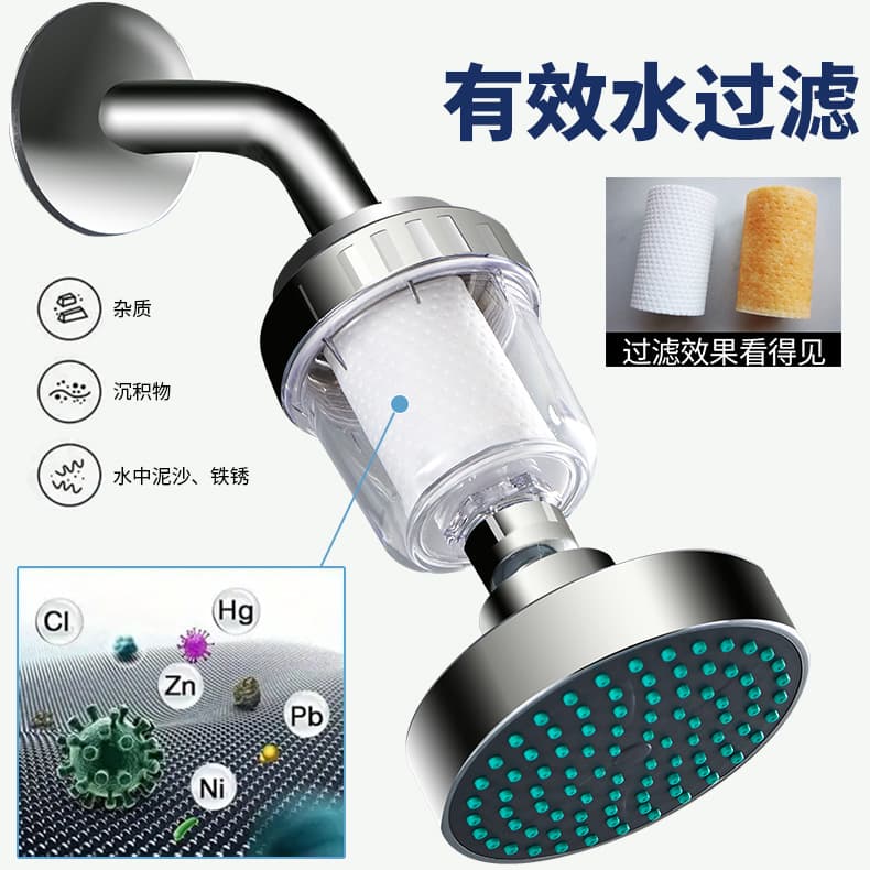 Shower filter Bathing Home Shower Water Purifier Micro PP Cotton Filter Bathing Filter Puritic Purple Puritic Purple Water 2