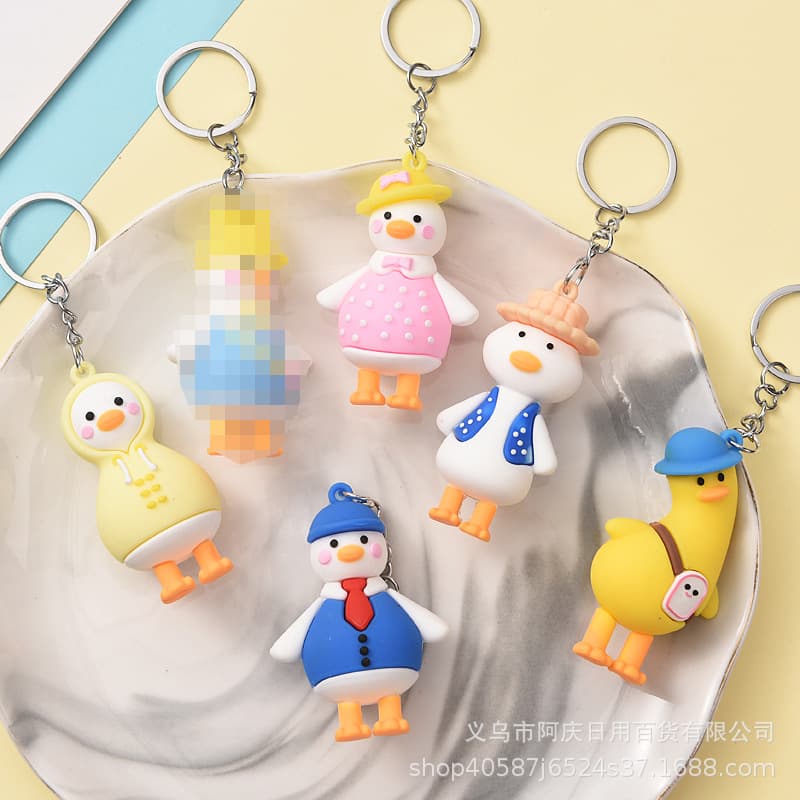B.Duck, cartoon creative fashionable keychain, bag accessory, pendant, Birthday gift