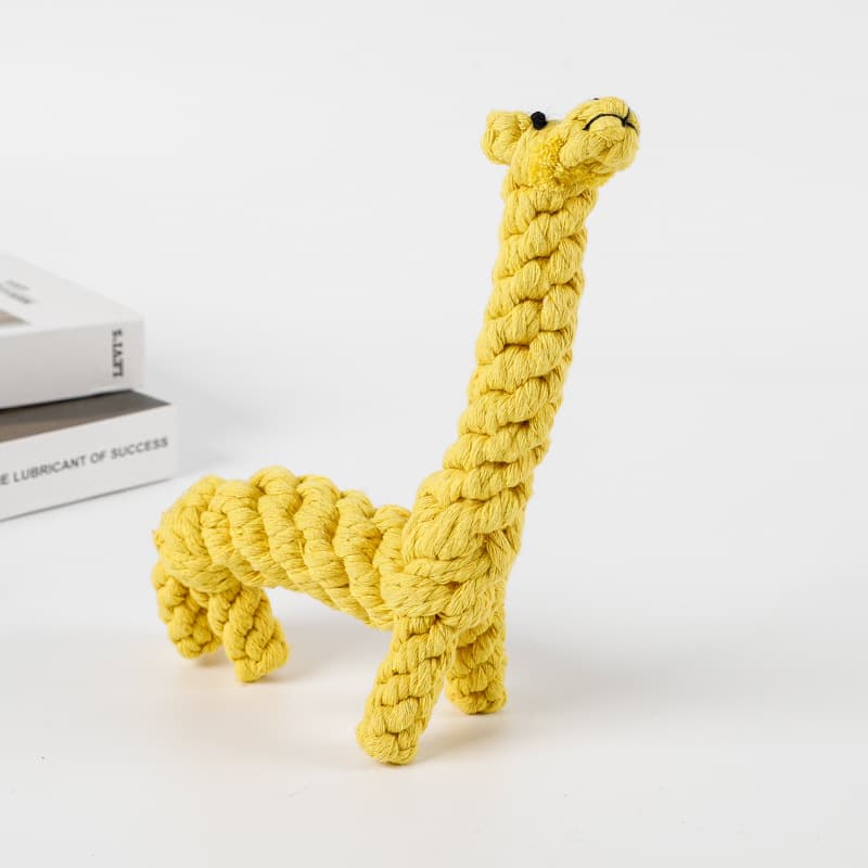 Temu's popular pet toys dog rope knot toys woven animal shape teething rope dog toys wholesale 2
