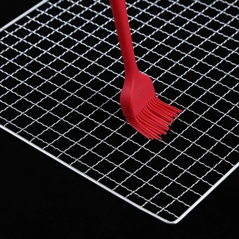 Thickened and thick rectangular barbecue net Korean -style aluminum foil box fried mesh barbecue grill net disposable barbecue net 3