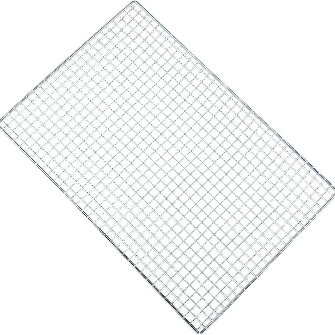 Thickened and thick rectangular barbecue net Korean -style aluminum foil box fried mesh barbecue grill net disposable barbecue net 5