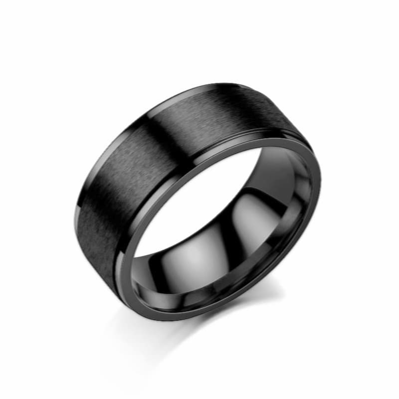 Matte fashionable ring stainless steel, accessory, European style, simple and elegant design, for beloved 3