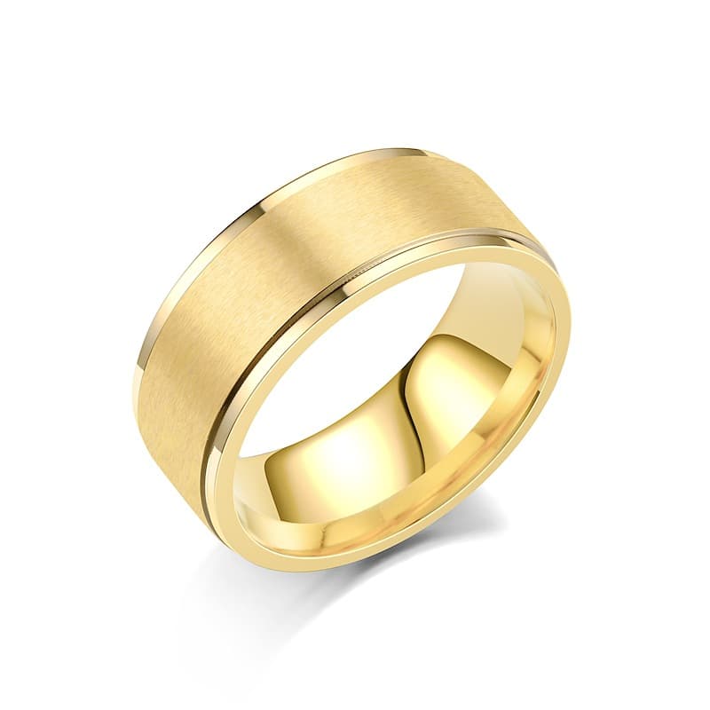 Matte fashionable ring stainless steel, accessory, European style, simple and elegant design, for beloved 5