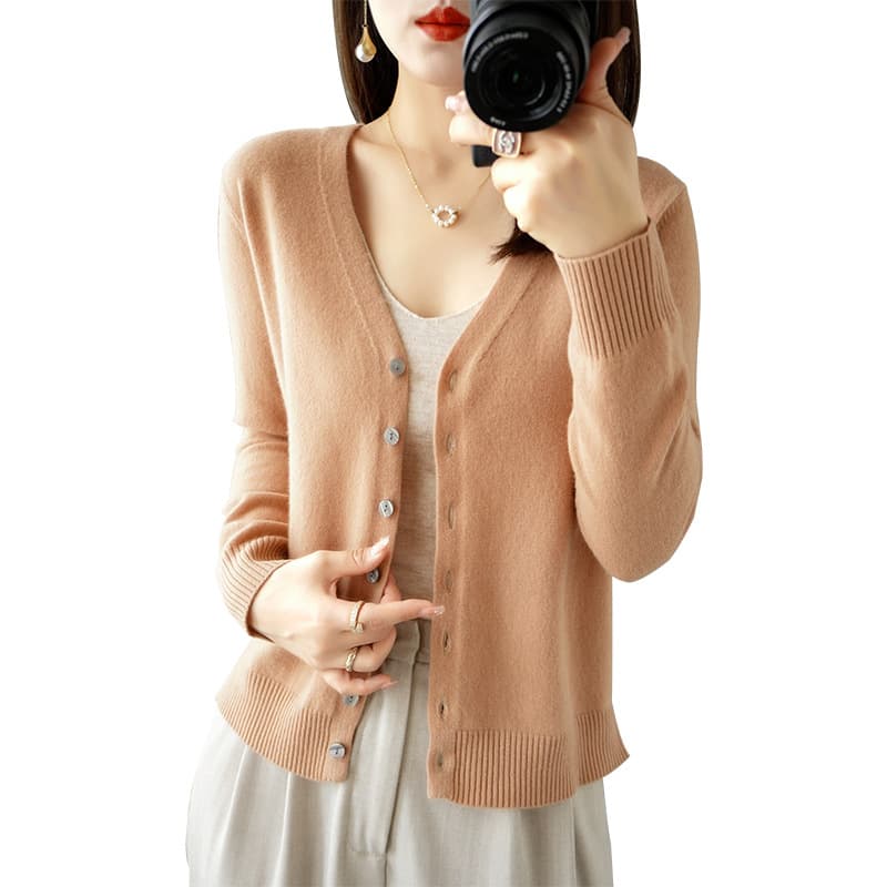Autumn cardigan, sweater, long-sleeve, V-neckline 5
