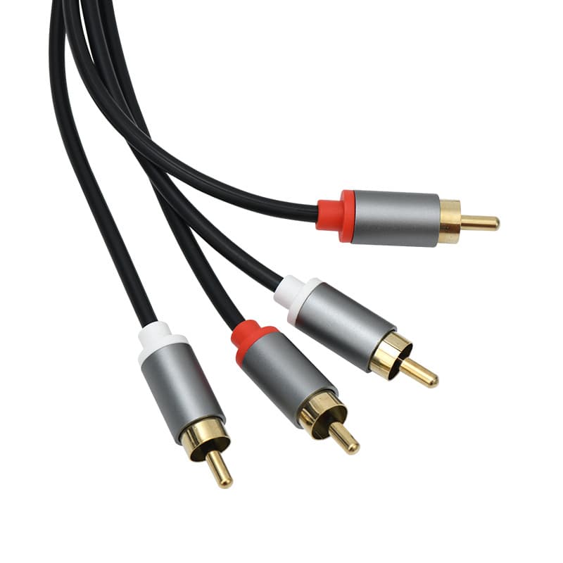 Double Lotus Two -pair 2RCA TO 2RCA Connection Line TV Audio AV Audio Video Cable 5