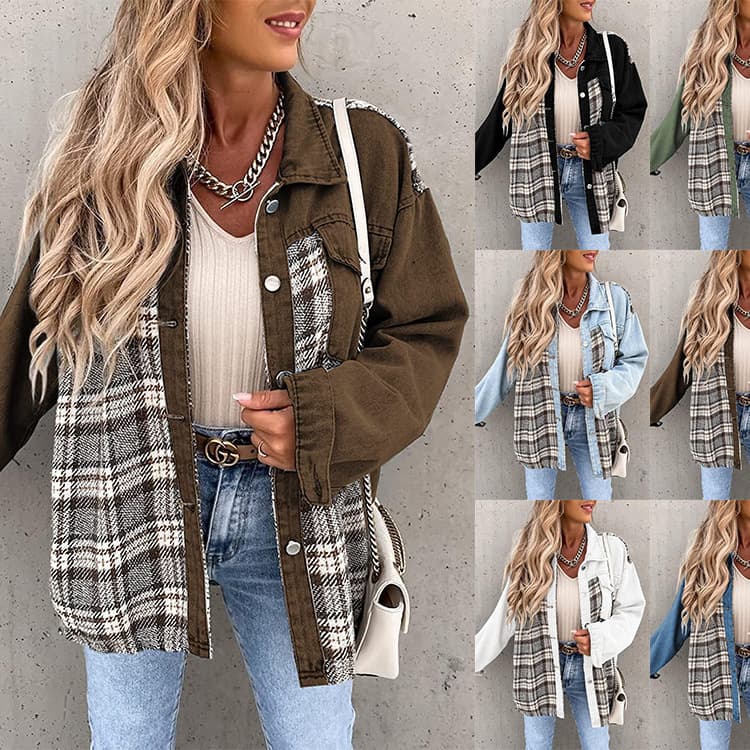 (Cross-border trading), demi-season denim jacket, long-sleeve, shirt, Amazon