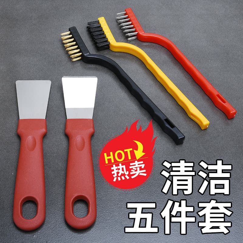 Cooker for home use, hygienic universal set, scraper, brush