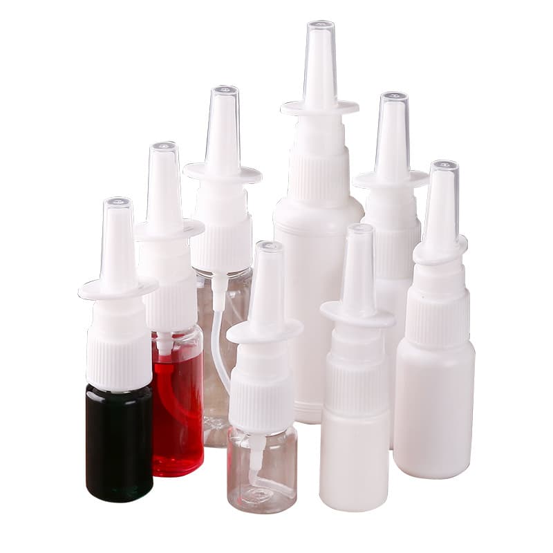 Bottle, transparent white sprayer, plastic nazal spray, 50 ml 5