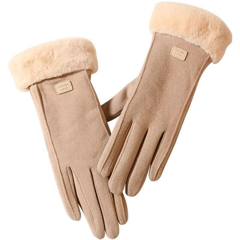 Gloves, keep warm windproof winter velvet set for students 5