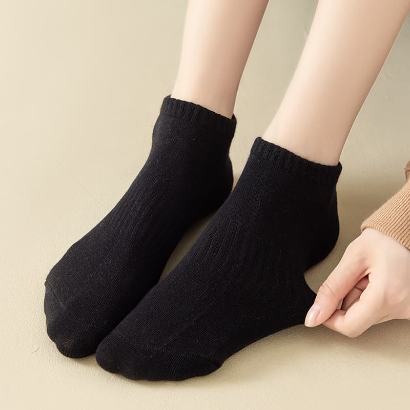Tide, Japanese solid color demi-season knee socks, white brace 4