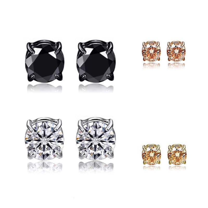 Magnetic ear clips, universal fashionable earrings with zircon for men and women, Amazon, no pierced ears 3