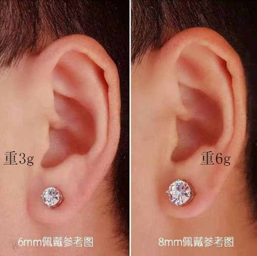 Magnetic ear clips, universal fashionable earrings with zircon for men and women, Amazon, no pierced ears 4