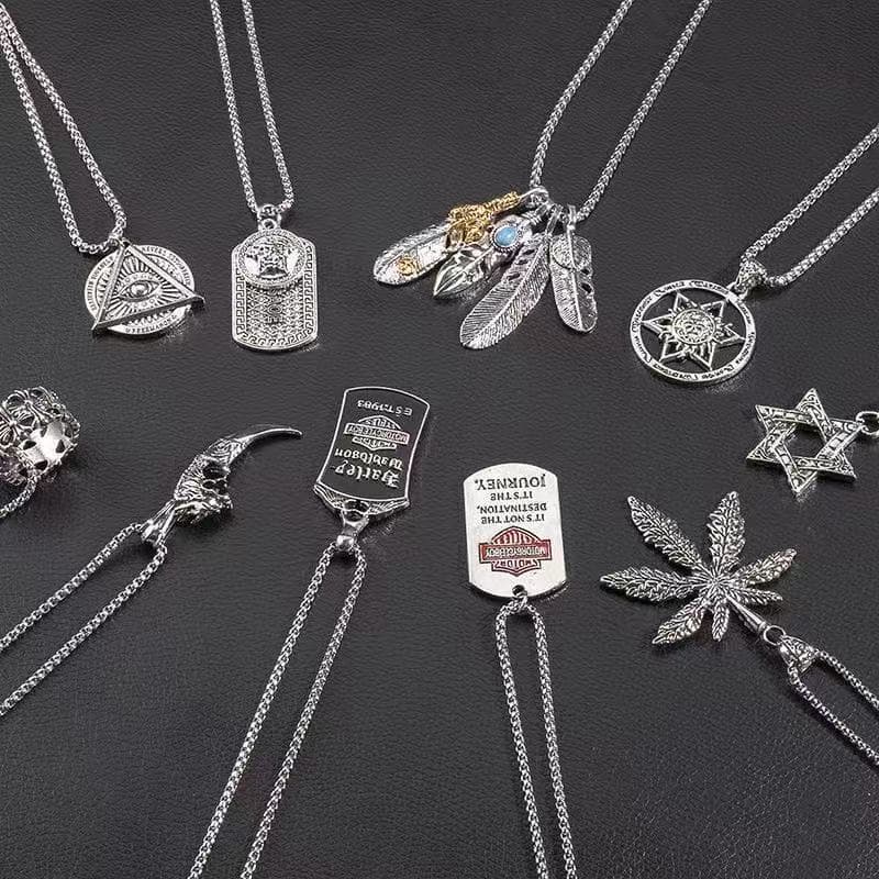 Men's necklace stainless steel, universal small design chain for key bag , pendant, accessory, light luxury style, high-quality style 4