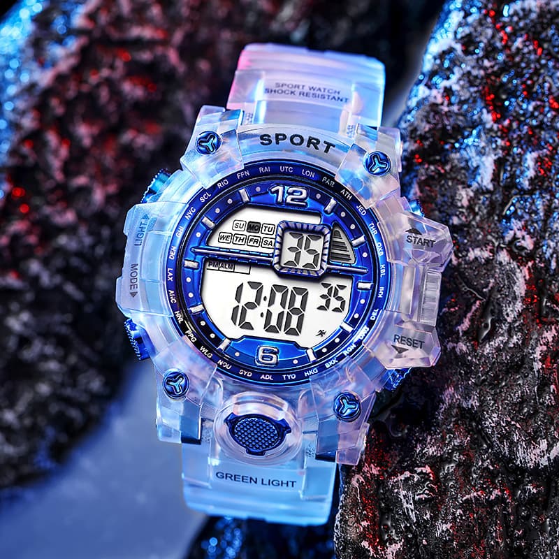 Waterproof travel transparent fashionable electronic trend watch strap for men and women 2
