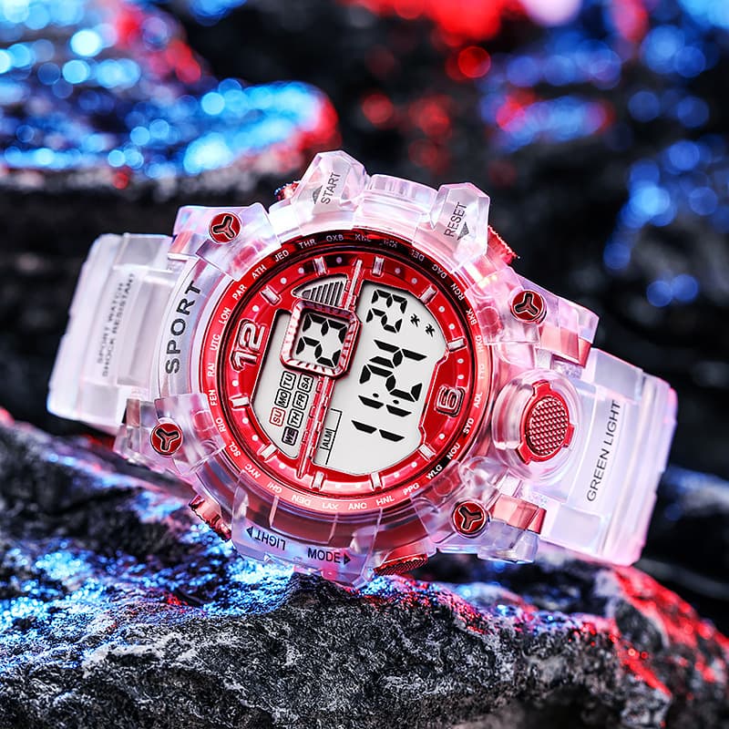 Waterproof travel transparent fashionable electronic trend watch strap for men and women 4