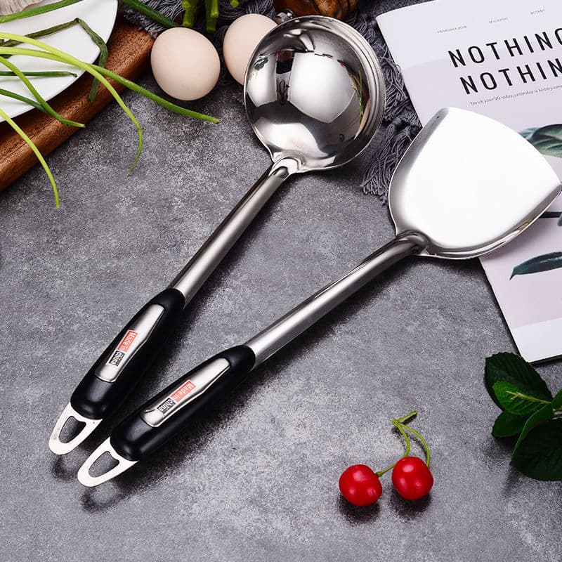 Kitchen Products Tianmu Stainless Steel Cooking Spacking Sand Light Powder Kitchenware Hot Pot Spoon Pot Pot Spot Spot Kit 2