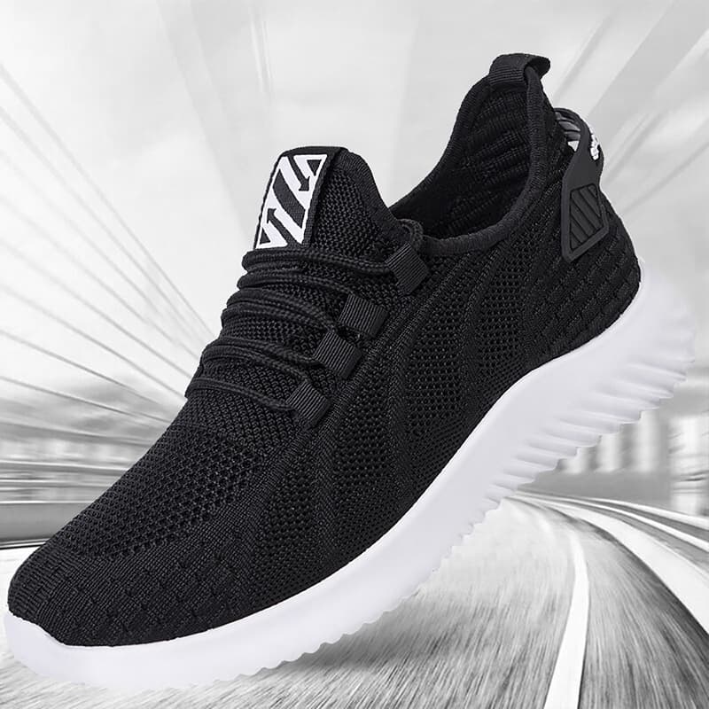 New men's shoes, foreign trade casual sports shoes, flying knitted breathable running shoes, shallow lace-up men's trendy sports shoes 4