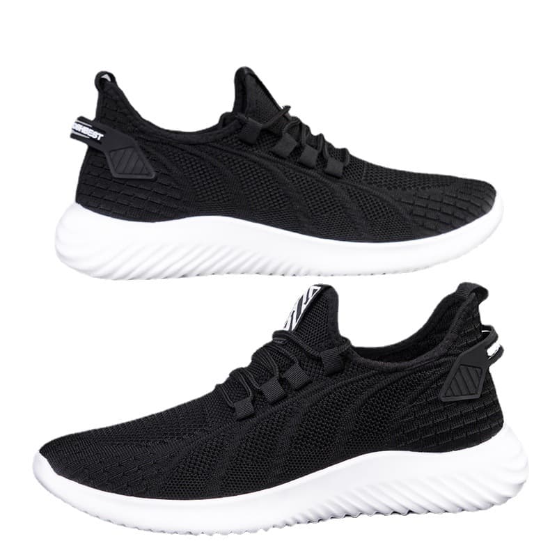 New men's shoes, foreign trade casual sports shoes, flying knitted breathable running shoes, shallow lace-up men's trendy sports shoes 5