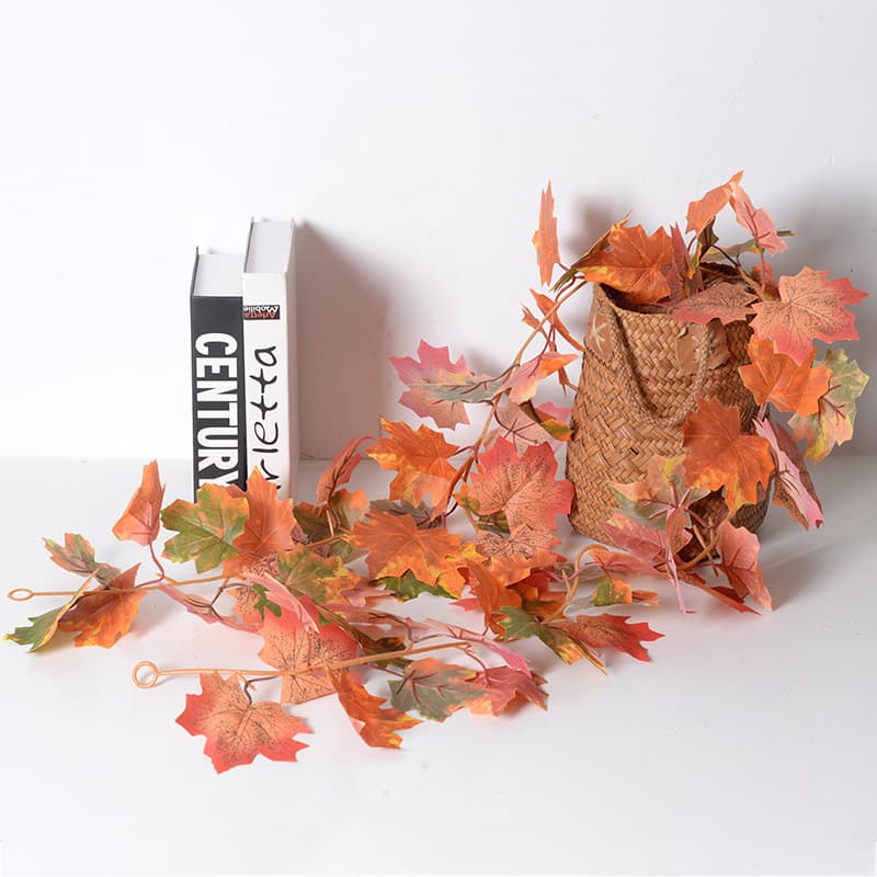 Cross -border simulation vine octagonal maple leaf vine plant fake flower decoration artificial leaf plastic fake flower artificial vine bar 2