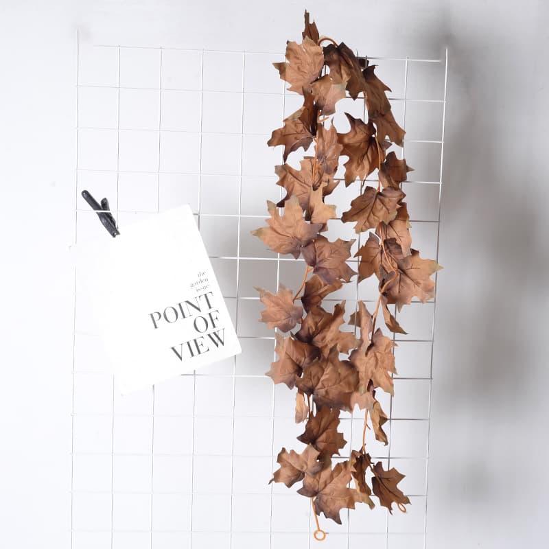 Cross -border simulation vine octagonal maple leaf vine plant fake flower decoration artificial leaf plastic fake flower artificial vine bar 3