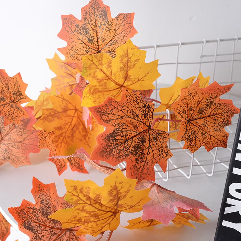 Cross -border simulation vine octagonal maple leaf vine plant fake flower decoration artificial leaf plastic fake flower artificial vine bar 4