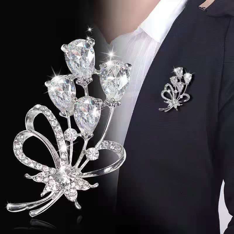 High-end brooch, fashionable protection buckle, protective underware, pin lapel pin pearl, beads, accessory, city style 4