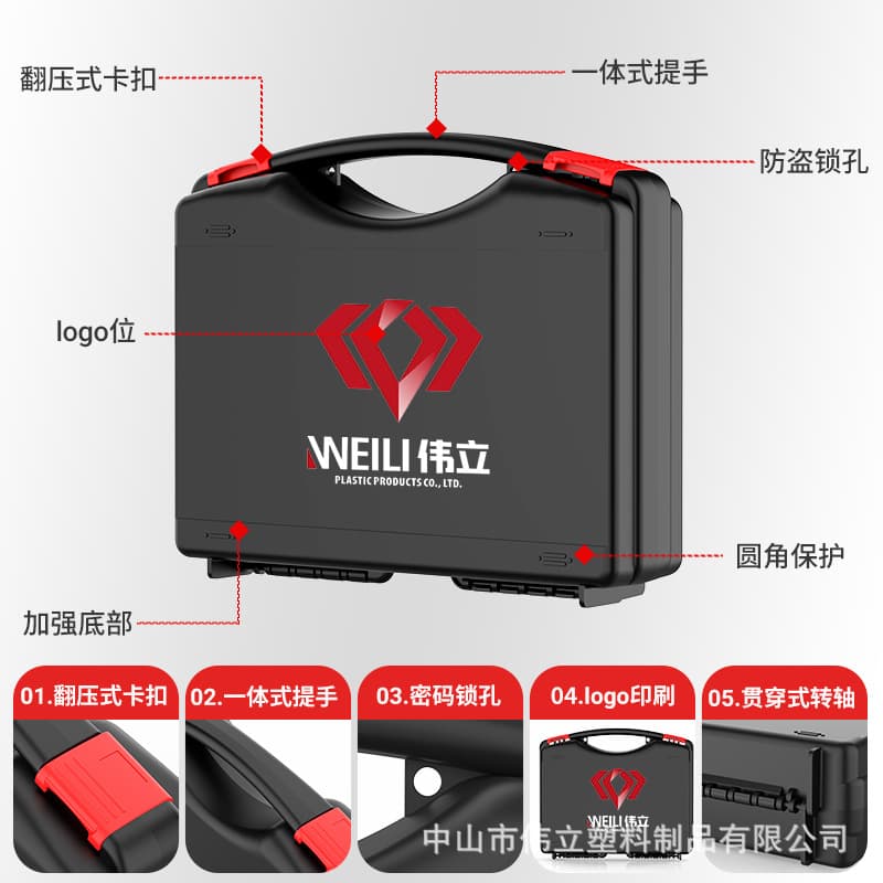 Spot wholesale power tools multi-function plastic suitcase Car electronic instrument hardware tool box 2