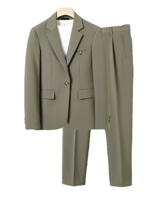 Men's summer classic suit for leisure, trend jacket, loose fit, Korean style, high-quality style 5