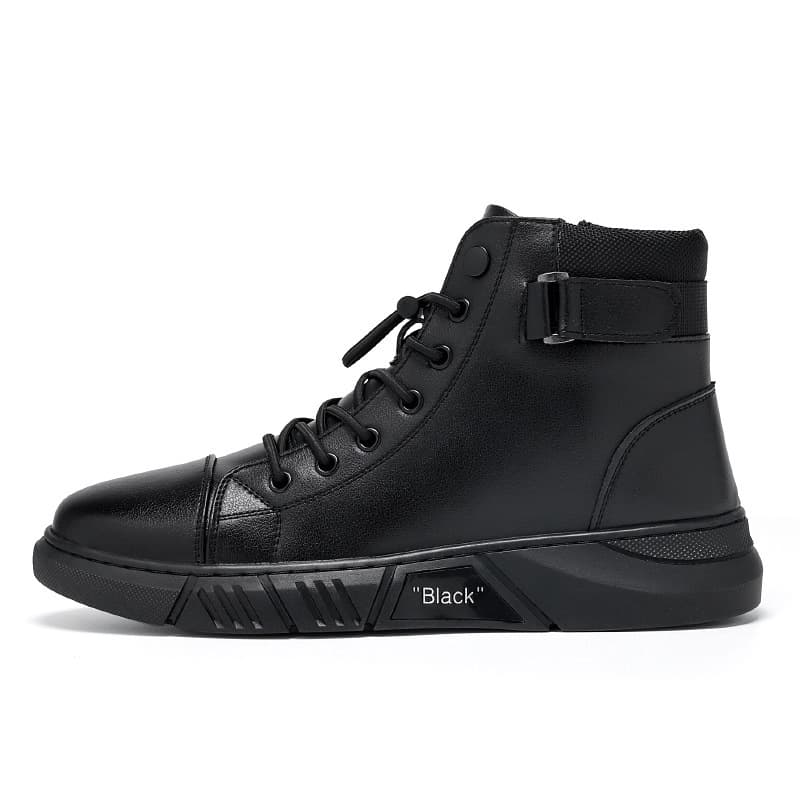 Trendy Martin boots men's high-top men's casual leather boots cross-border 2022 hot style large size British men's boots plus velvet to keep warm 5