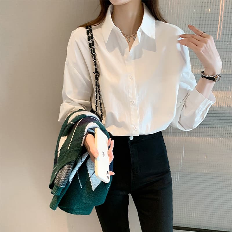 Autumn shirt, design long-sleeve, 2026 years, Korean style, trend of season, western style 2
