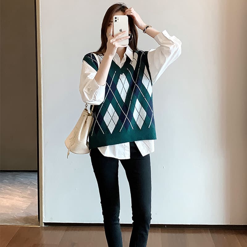 Autumn shirt, design long-sleeve, 2026 years, Korean style, trend of season, western style 3