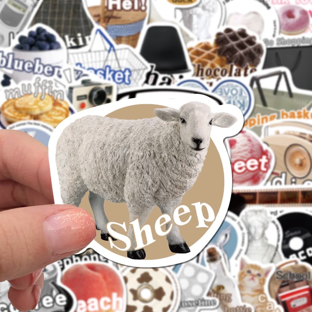 50-373 high-level simple and cute graffiti stickers mobile helmet cartoon iPad hand account decoration stickers waterproof 3