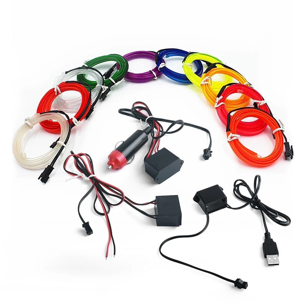 Car atmosphere light el luminous line can be bent at will whole body luminous cold light led car car modification