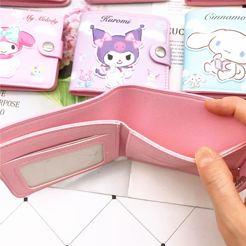 Japanese cartoon polyurethane wallet, short coins, storage system 4