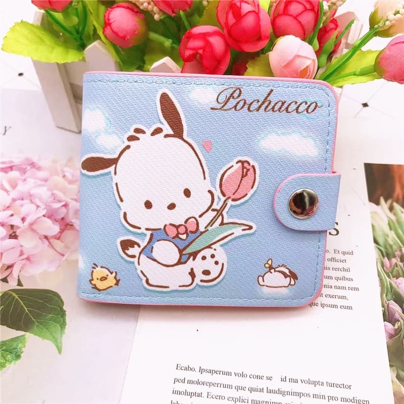 Japanese cartoon polyurethane wallet, short coins, storage system 5