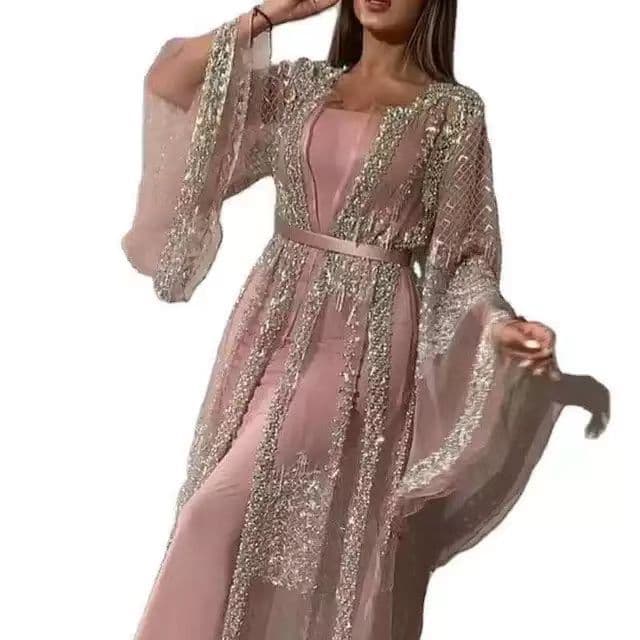 Lace retro evening dress, 2022 collection, European style, Amazon, V-neckline, Chinese style, french style 5