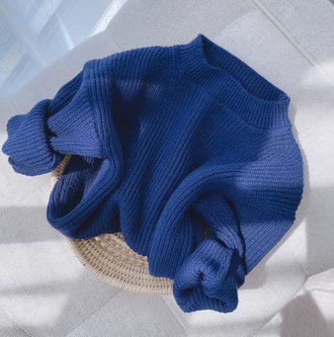 Children's colored base body-friendly demi-season warm knitted sweater 2