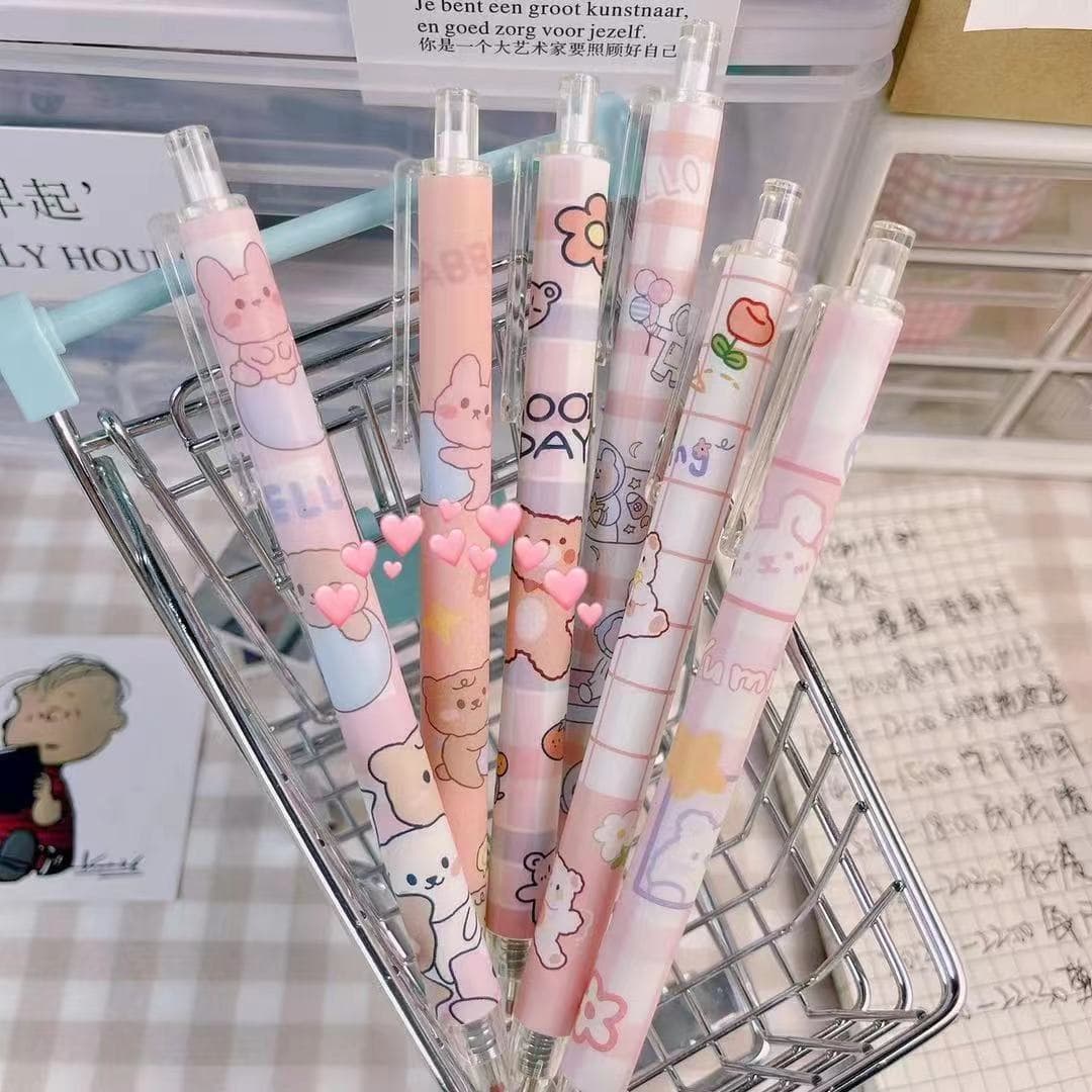 (Wholesale), cartoon rollerball pen for students, high quality cute black bullet 3