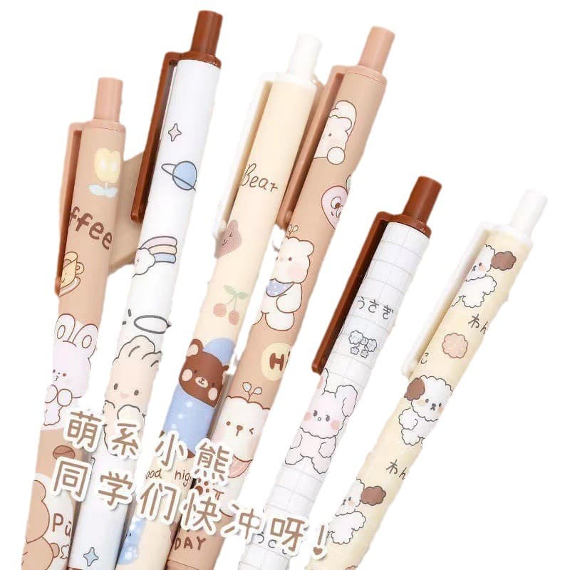 (Wholesale), cartoon rollerball pen for students, high quality cute black bullet 5