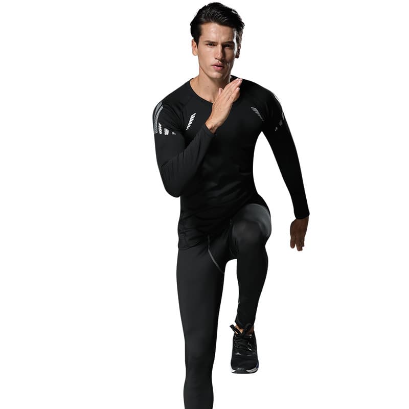 Set for gym, quick dry long-sleeve, spring travel sports trousers, tight, for running 3