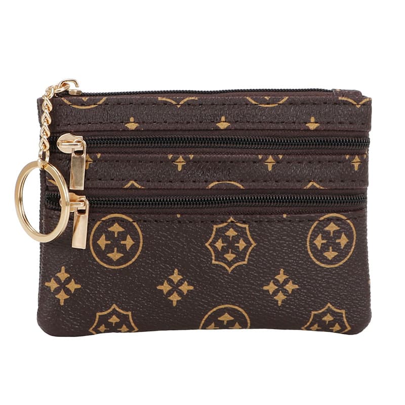 Fashionable wallet, small shoulder bag, short key bag with zipper, coins, simple and elegant design 5
