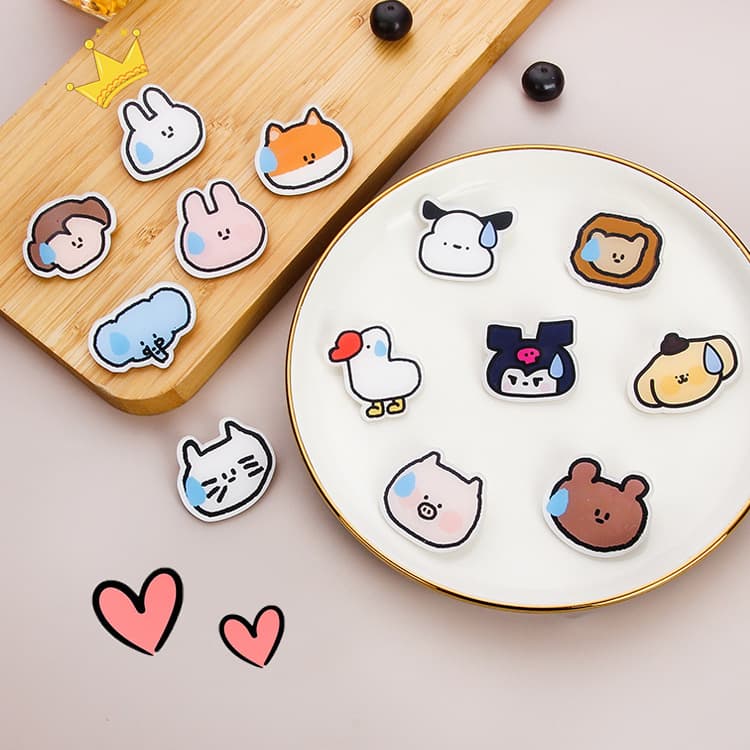 (Wholesale), acrylic cartoon brooch, badge, hairgrip, accessory, DIY 2
