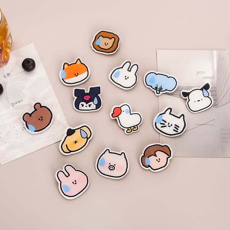 (Wholesale), acrylic cartoon brooch, badge, hairgrip, accessory, DIY 4