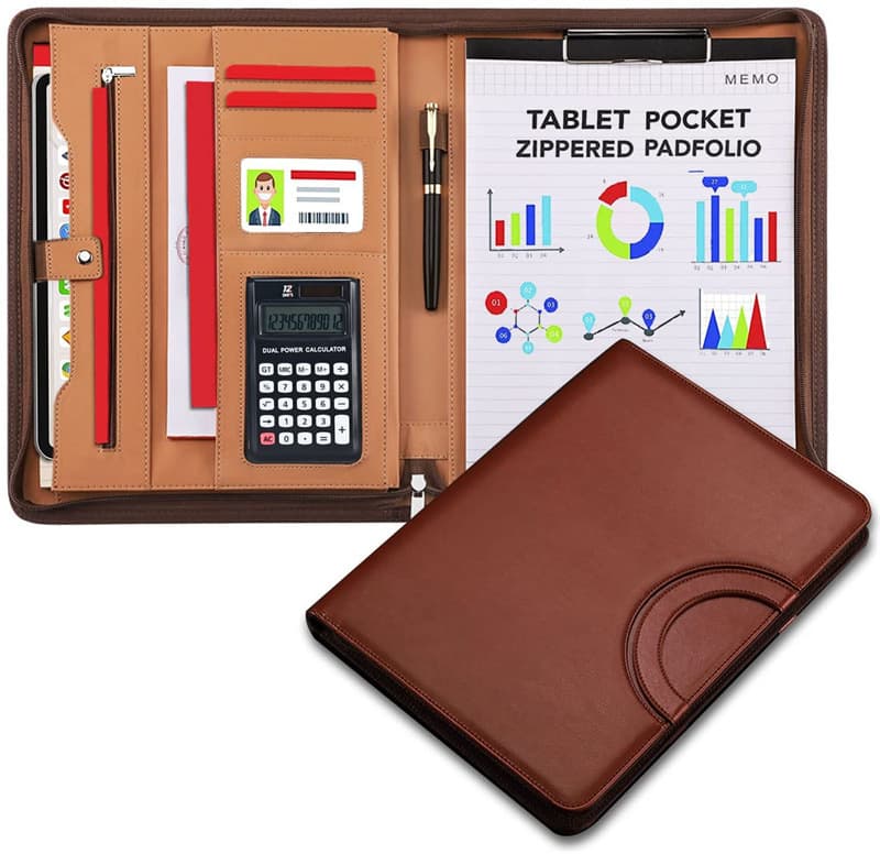 A4 Map Leather Conference Demonstration File Organizer Corporal Package