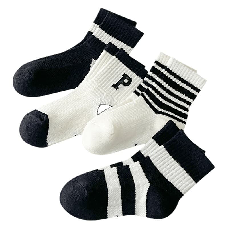 Children's summer thin socks for boys, mid-length, Korean style 4