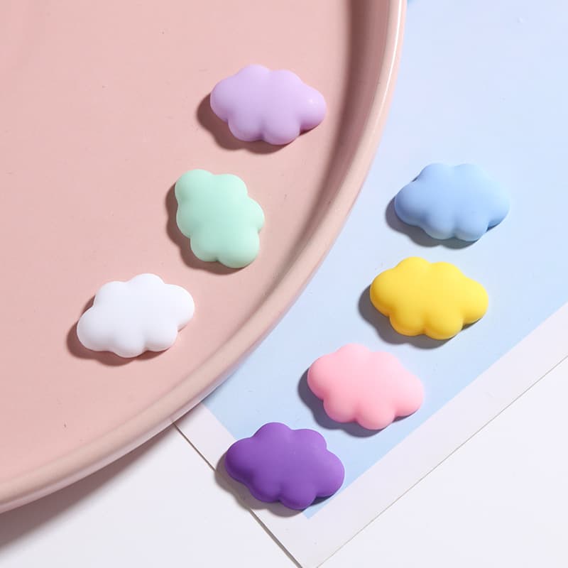 Cream sticker, cute hairgrip, headband, hair accessory, materials set, cloud, DIY 3