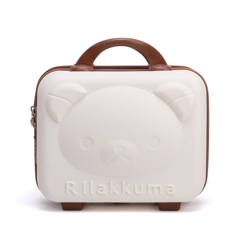 Handheld cartoon suitcase, universal small organizer bag, 14 inch, with little bears 5