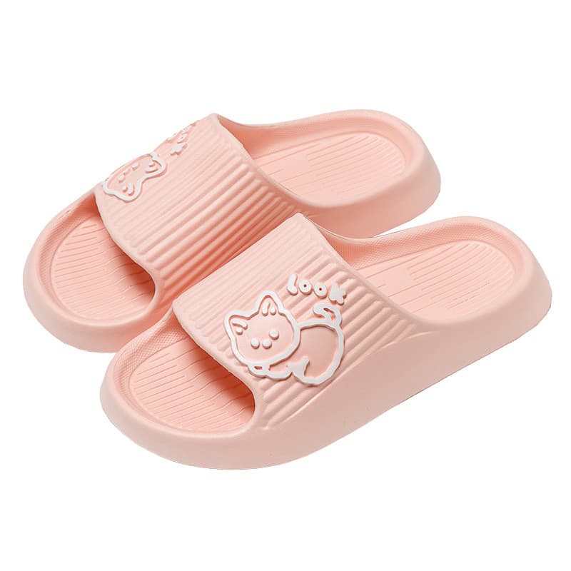 Home cartoon non-slip summer women's slippers, cute men's slippers for bathroom, antibacterial treatment, for beloved 5