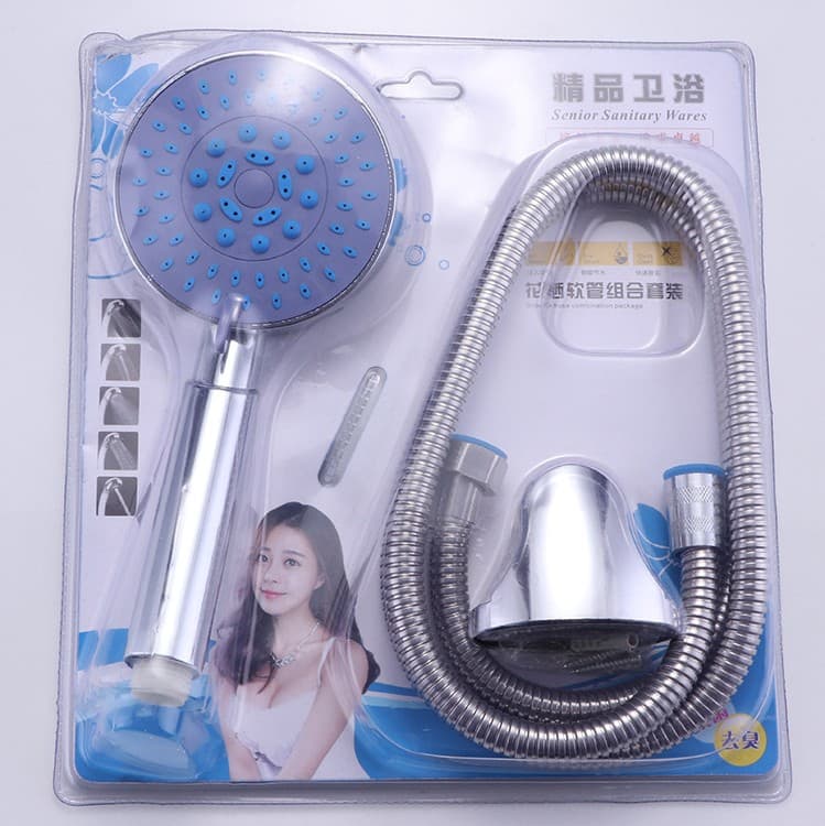 Shower head three-piece set blister packaging pressurized shower head bathroom shower handheld shower pressurized 2